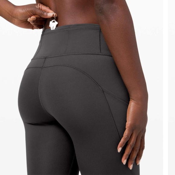 Lululemon Fast and Free Crop II 19" *Non-Reflective Graphite Grey size 12 - Picture 5 of 9